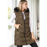 Dewberry Z6761 WOMEN'S VEST-KHAKI-1 | Shoptok.si