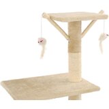 vidaXL Penjalica za mačke sa stupovima za grebanje od sisala 138 cm bež | shoptok.hr