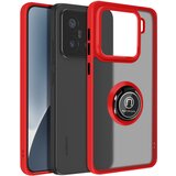 AVIZAR Ohišje za Xiaomi 15 Magnetic Ring Translucent Back, Rdeča, (5000013643) | Shoptok.si