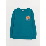 LC Waikiki Crew Neck Nostalgic Monkey Printed Long Sleeve Boys' T-Shirt