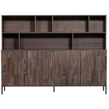 WOOOD Rjav regal v jesenovem dekorju 200x150 cm Gravure – | Shoptok.si