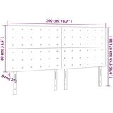 vidaXL LED posteljno vzglavje kapučino 200x5x118/128 cm umetno usnje | Shoptok.si