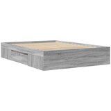  Okvir kreveta siva boja hrasta 135 x 190 cm konstruirano drvo | shoptok.hr