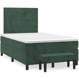 Maison Chic Box spring postelja - Vzmetna postelja z vzmetnico temno zelena 120x200 cm žamet SL14315, (21900195) | Shoptok.si