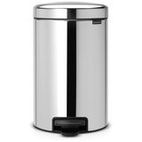 Brabantia Koš za odpadke s pedalom 12 L s plastičnim vložkom - svetlikajoče jeklo | Shoptok.si