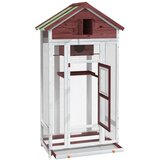  Kućica za ptice boja kave 91,5x53x170 cm od masivne borovine | shoptok.hr
