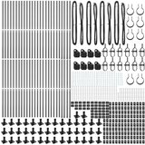  Ograjni stebri Set 104 Sivi Beton, Kovina 3,2 x 3,2 x 78,5 cm | Shoptok.si