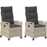  Vrtna stolica 2 pcs Svijetlo siva i tamno siva 56 x 60 x 112 cm | shoptok.hr