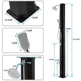  Vanjska tuš s solarnim grijanjem, 35L s 2 razdjelnika | shoptok.hr