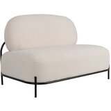 White Label Kremno bela sedežna garnitura iz tkanine bouclé 125 cm Polly – | Shoptok.si