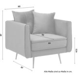 Bessagi Home počivalnik chesterfield luis, žamet, siva | Shoptok.si