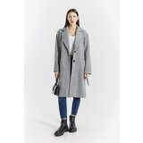 Fenzy Elegantan Kaput Na Kopčanje, Crne Boje | shoptok.hr