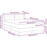 vidaXL Postelja z vzmetnico z vzmetnico Taupe 140 x 190 cm blago, (5000128419) | Shoptok.si