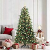 vidaXL Umetno Zložljivo Božično Drevo Zelena 180 cm PE in PVC | Shoptok.si