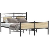 Maison Chic Posteljni okvir - Dvoposteljna postelja - Zakonska postelja brez vzmetnice hrast 137x190 cm inženirski les-J11963, (21767069) | Shoptok.si