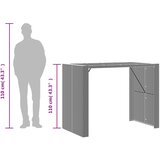  Vrtni barski stol s drvenom pločom crni 145x80x110 cm poliratan | shoptok.hr