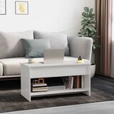  Stolić za kavu sjajni bijeli 102x50,5x52,5 cm konstruirano drvo | Eponuda.com