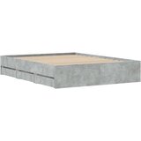  Okvir kreveta s ladicama siva boja betona 150 x 200 cm drveni | shoptok.hr