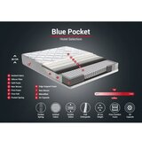 Hanah home blue pocket rollpack 140x190 double size white mattress | Eponuda.com