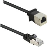 Renkforce RF-4394130 RJ45 omrežni kabel\, Patch kabel CAT 5e F/UTP 3.00 m črna podaljšek z zaščitnim zapornim zatičem\, pozlačeni konektorji 1 kos, (20417322) | Shoptok.si
