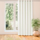  Curtain MILANA color creamy style classic silver silver metal eyelets chenille 140x300 HOMEDE | shoptok.hr