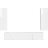  Set TV komoda Zidne 3 pcs Visoki sjaj bijela Konstruirano drvo | shoptok.hr