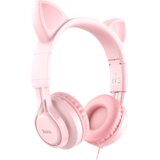 Hoco Slušalke z mikrofonom, mačja ušesa, roza - W36 slušalke Mačja ušesa, roza | Shoptok.si