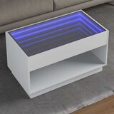  Stolić za kavu s beskonačnim LED svjetlima bijeli 90x50x50 cm | shoptok.hr