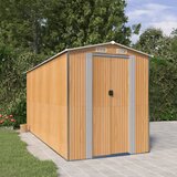  Vrtno spremište svjetlosmeđe 192x440x223 cm pocinčani čelik | Eponuda.com