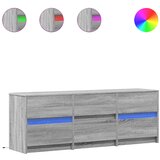 Maison Chic TV omarica - TV stojalo - Televizijska omarica z LED siva sonoma 140x34x50 cm inženirski les, (21700118) Cene