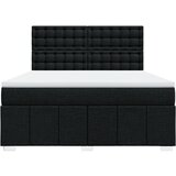  Krevet s oprugama i madracem crni 180x200 cm od tkanine | shoptok.hr