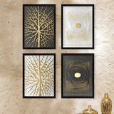 Wallity SET_132 Višenamensko Dekorativno Okvirno Slikarstvo (4 Komada) | Eponuda.com