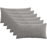  Presvlaka za jastuk 6 pcs ALMELO Svjetlosiva 40 x 80 cm Kord | shoptok.hr