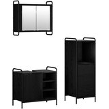  Set ormarića za kupaonicu 3 kom. Crni hrast 40 x 36 x 109,5 cm | shoptok.hr
