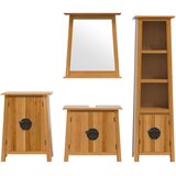 4-dijelni set kupaonskog namještaja od masivne borovine | shoptok.hr