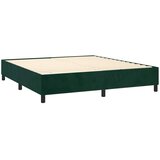  box spring s madracem LED tamnozeleni 180x200 cm baršun | shoptok.hr