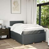 vidaXL Box spring postelja z vzmetnico temno siva 120x190 cm blago | Shoptok.si