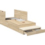 vidaXL Krevetna konstrukcija za pohranu Sonoma hrast 90x200 cm | shoptok.hr