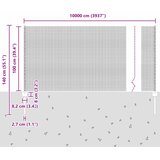 Zavarena žičana ograda s postom 100 x 1 m Čelik premazan PVC-om | shoptok.hr