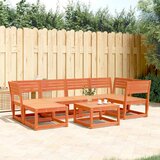  6-dijelni set vrtnih sofa voštano smeđi od masivne borovine | shoptok.hr