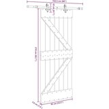 vidaXL Klizna vrata s priborom za montažu 85 x 210 cm masivna borovina | shoptok.hr