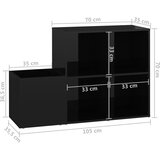 Ormarić za cipele sjajni crni 105x35,5x70 cm konstruirano drvo | Eponuda.com