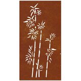  Vrtni zidni ukras 105 x 55 cm čelik COR-TEN s uzorkom bambusa | shoptok.hr