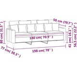  Trosjed tamnozeleni 180 cm baršunasti | shoptok.hr