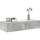  Zidna polica s ladicama beton siva 80x33x17cm konstruirano drvo | shoptok.hr