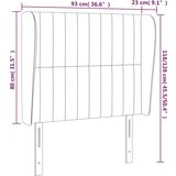  Vzglavje z ušesi črno 93x23x118/128 cm žamet, (20933942) | Shoptok.si