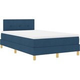 vidaXL Postelja z box springom z vzmetnico in LED modra 120x190 cm Tkanina, (22081155) | Shoptok.si