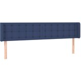 Maison Chic Vzglavna omarica - Nočna omarica - Posteljna omarica z ušesi modro 203x16x78/88 cm blago, (21713351) | Shoptok.si