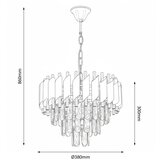  Brilagi - Luster na lancu ECLIPSE 5xE14/10W/230V, prečnik 38 cm, srebrna | Eponuda.com