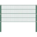  Ogradni panel sa stupovima od željeza 1040x80 cm zeleni | shoptok.hr